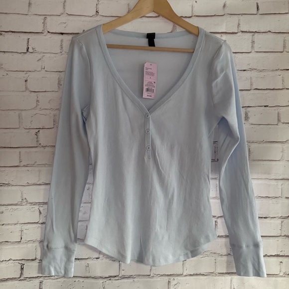 Target Tops - Target Women's Soft Blue Long Sleeve Tee‎